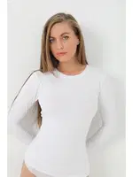 Beyaz Ribana Uzun Kollu Badi 2li Paket Arma Yıldız 3343 - 2 ADET Beyaz görsel 4