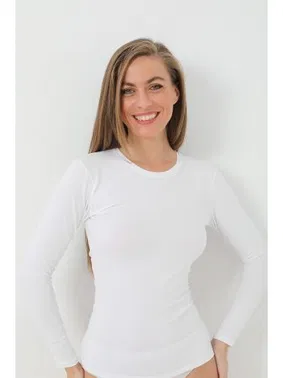 Arma Yıldız Beyaz Ribana Uzun Kollu Kadın Badi Arma Yıldız 3343