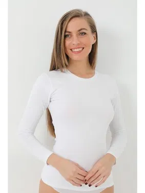 Arma Yıldız Beyaz Ribana Uzun Kollu Kadın Badi Arma Yıldız 3343 - Alternatif Görünüm