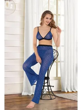 Real Passione Puantiyeli Mavi Transparan Fantezi Takım Real Passione P-09 - Alternatif Görünüm