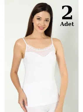 Arma Yıldız Beyaz Tüllü İp Askı Atlet Arma Yıldız 3367 - 2 ADET