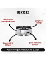 Biyeli Beyaz Erkek Boxer Darkzone DZN3222 detay görünüm