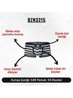 Biyeli Çizgili Erkek Boxer Darkzone DZN3215 detay görünüm