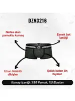 Biyeli Kurukafa Desenli Erkek Boxer Darkzone DZN3216 detay görünüm