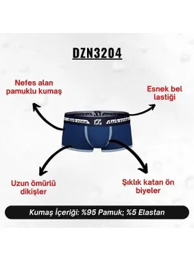 Darkzone Biyeli Lacivert Erkek Boxer Darkzone DZN3204 - Alternatif Görünüm