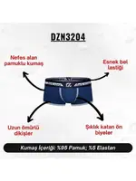 Biyeli Lacivert Erkek Boxer Darkzone DZN3204 detay görünüm