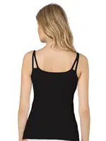 Biyeli Modal Kumaş Esnek Rahat İp Askılı Kadın Atlet Özkan 26765  Siyah görsel 6