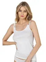 Biyeli Modal Kumaş Esnek Rahat İp Askılı Kadın Atlet Özkan 26765  Beyaz farklı açı