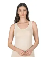 Biyeli Pamuklu Modal Esnek Yumuşak Kalın Askılı Örme Kadın Atlet Özkan 25487  Ten görsel 7