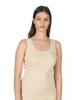 Biyeli Pamuklu Ribana Esnek Rahat Kalın Askılı Örme Kadın Atlet Özkan 0111 Ten görsel 5