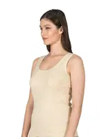 Biyeli Pamuklu Ribana Esnek Rahat Kalın Askılı Örme Kadın Atlet Özkan 0111 Ten görsel 6