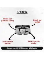 Biyeli Puantiye Desenli Beyaz Erkek Boxer Darkzone DZN3212 detay görünüm