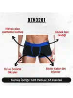 Biyeli Siyah Erkek Boxer Darkzone DZN3201 görsel 4