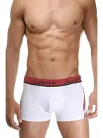 Bordo Çizgili Beyaz Erkek Boxer Darkzone DZN3102