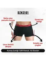 Bordo Çizgili Siyah Erkek Boxer Darkzone DZN3101 görsel 5