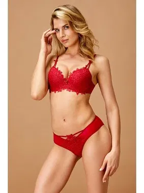 Nurteks Bordo Dantelli Destekli Sütyen Takım Nurteks 4494