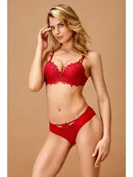 Nurteks Bordo Dantelli Destekli Sütyen Takım Nurteks 4494