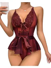 Lily Bianca Bordo Fantezi Babydoll Lily Bianca 1012