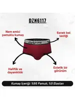 Bordo Hipster Erkek Slip  Darkzone DZN6117 detay görünüm