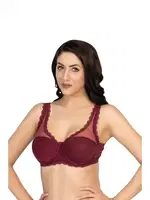Pedli Dantelli Balenli Minimizer Sütyen Bordo MI Emay 172 B Bordo