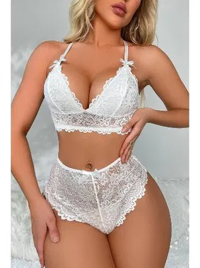 For Dreams Bralet Beyaz Dantel Fantazi Sütyen Takımı For Dreams 8455