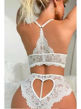 For Dreams Bralet Beyaz Dantel Fantazi Sütyen Takımı For Dreams 8455 - Alternatif Görünüm