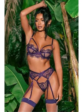 For Dreams Britli Mor Jartiyer Takım Dantel Transparan For Dreams 8475