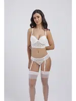 Balenli Desteksiz Jartiyer Sütyen Takım Büşra 111 Ekru detay görünüm