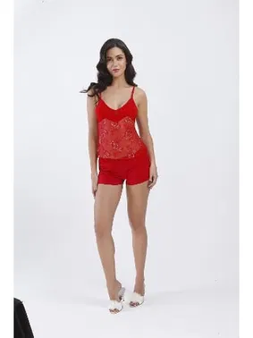 Büşra Tüllü Dantelli Gecelik Sabahlık 4'lü Set Büşra 4416 - Alternatif Görünüm