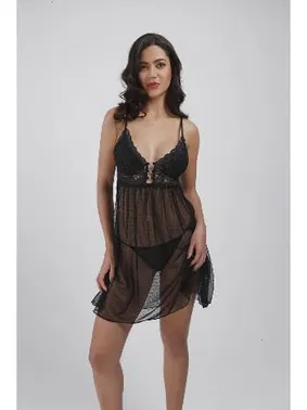 Büşra Balensiz Dantelli Desteksiz Gecelik Büşra 700 - Alternatif Görünüm