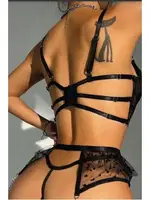 Büstiyerli Dantel Fantazi Siyah Jartiyer Takım For Dreams 8451 Siyah detay görünüm