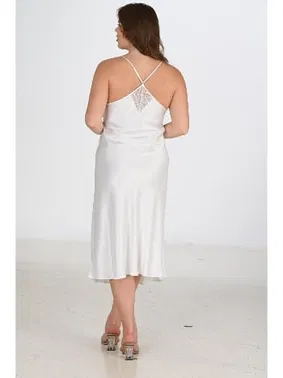 Ahu Lingerie Büyük Beden Ekru Sabahlık Gecelik Takımı Bigsize Ahu 6224 - Alternatif Görünüm