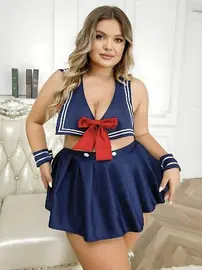 Real Passione Büyük Beden Erotik Denizci Kız Kostümü Real Passione 19002