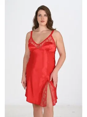 Ahu Lingerie Büyük Beden Kırmızı Gecelik Ahu Primoda 2102 - Alternatif Görünüm
