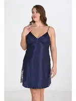 Büyük Beden Lacivert Gecelik Ahu Primoda 2111 Lacivert