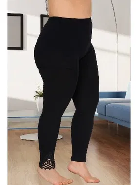 Lady Büyük Beden Siyah Tayt Lady 1114