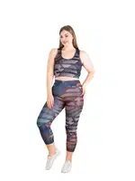 Büyük Beden Sporcu Tayt Büstiyer Fitness Takımı Lady 1510 Görsel