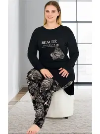 Lady Büyük Beden Viskon Pijama Takımı Lady 11394