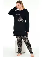 Büyük Beden Viskon Pijama Takımı Lady 11394 Görsel detay görünüm