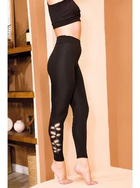 Lady Büyük Beden Yüksek Bel Taşlı Tayt Lady 1121