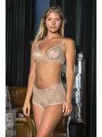 Cappucino Dantelli Balenli Kapsız Dantel Sütyen, Boxer Külot Takım Gallipoli MGP31123 Cappucino