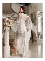 Çapraz Askılı Kuyruklu 2li Tül Fantazi Gecelik Takımı İmaj 4208 Beyaz