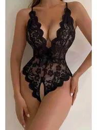 For Dreams Çapraz Askılı Özel Bölgesi Açık Dantel Fantazi Kadın Body For Dreams 8458