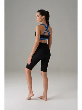 Doreanse Çapraz Lastik File Detaylı Kadın Mavi Spor Sütyen Doreanse 5586 - Alternatif Görünüm