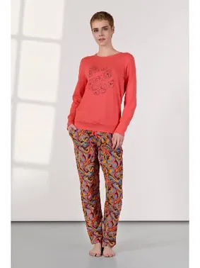 Doreanse Cepli Uzun Kollu Desenli Kadın Pijama Takımı Doreanse 25K4048