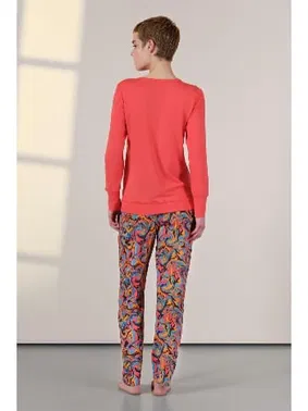 Doreanse Cepli Uzun Kollu Desenli Kadın Pijama Takımı Doreanse 25K4048 - Alternatif Görünüm