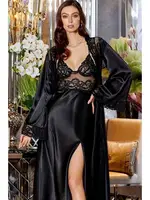 Çeyizlik Dantelli Saten 6 lı Set Jeremi 315 Siyah