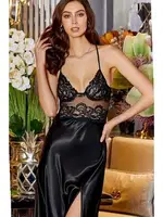 Çeyizlik Dantelli Saten 6 lı Set Jeremi 315 Siyah detay görünüm