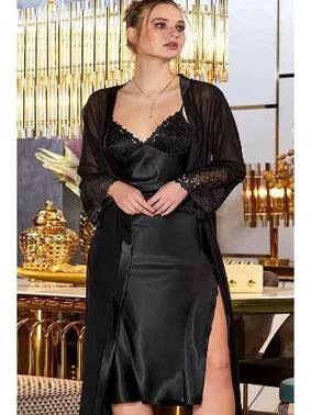 Jeremi Çeyizlik Dantelli Saten 6lı Set Jeremi 305