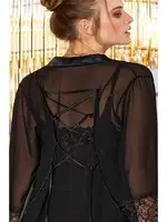 Çeyizlik Dantelli Saten 6lı Set Jeremi 305 Siyah görsel 5